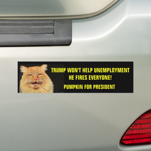 切札は皆を大統領のためのカボチャ始動させます バンパーステッカー (車上)