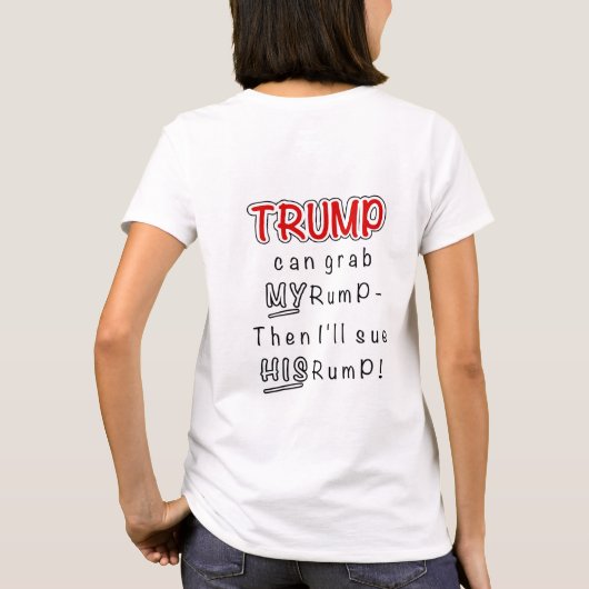 切札は私の臀部をつかむことができます Tシャツ (裏面)