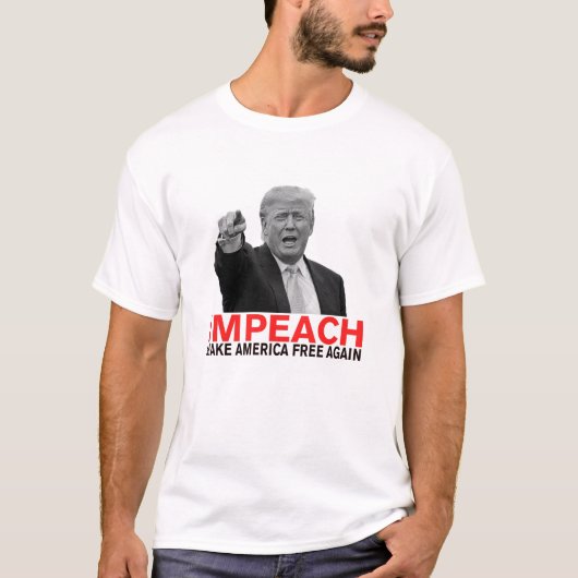 切札を再度させますアメリカを自由に弾劾して下さい! Tシャツ (正面)