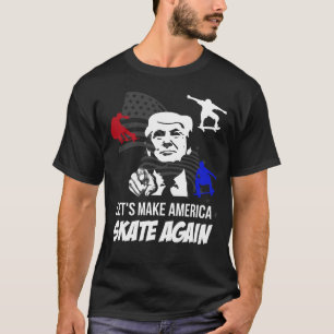 切札サポータ: アメリカを再度スケートで滑らせます Tシャツ