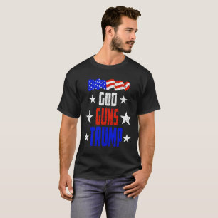 切札サポートのための神、銃および切札のTシャツ Tシャツ