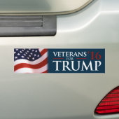 切札2016のバンパーのためのドナルド・トランプの退役軍人 バンパーステッカー (車上)