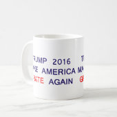 切札2016のパロディのマグ コーヒーマグカップ (正面左)