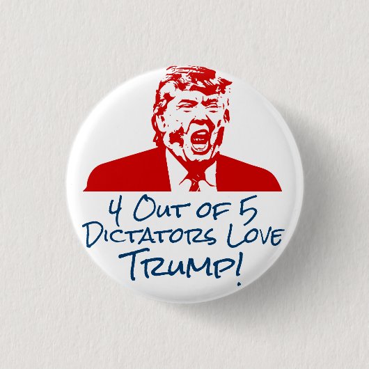 切札2016年: Love Trump Button独裁者 缶バッジ (正面)