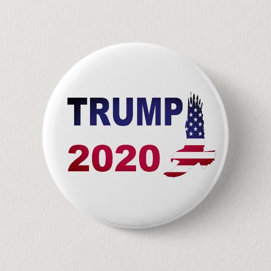 切札2020のアメリカ人のワシの政治ボタン 缶バッジ (正面)