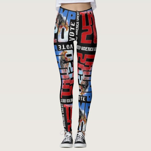 切札2020の赤い波のレギンス レギンス (正面)