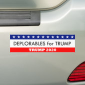 切札2020年のためのDeplorables バンパーステッカー (車上)