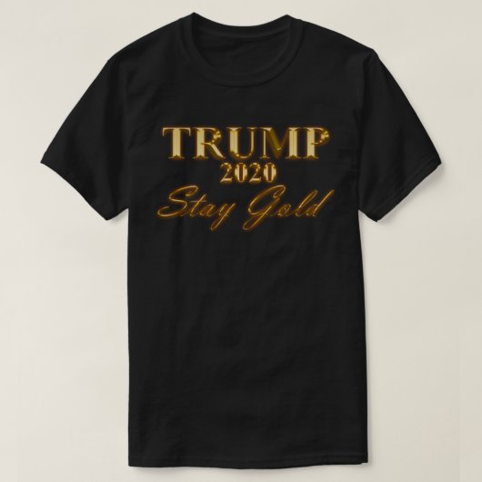 切札2020年-滞在の金ゴールド Tシャツ (デザイン正面)