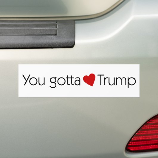 切札-大統領のためのドナルド・トランプ--を愛するために得ました バンパーステッカー (車上)