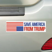 切札-抵抗のバンパーStickeからアメリカを救って下さい バンパーステッカー (車上)