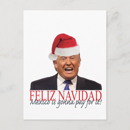 切札。 Feliz Navidad、メキシコはそれの支払う行っています! シーズンポストカード (正面)