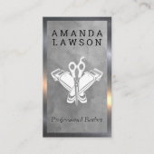 刈り取りと鋏 | 理容師 名刺 (正面)