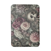 刈り取るバラ – ゴシックフローラスカル バスマット (正面縦)