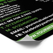 刈り込み芝生、芝生サー気にビス ポスター (角)