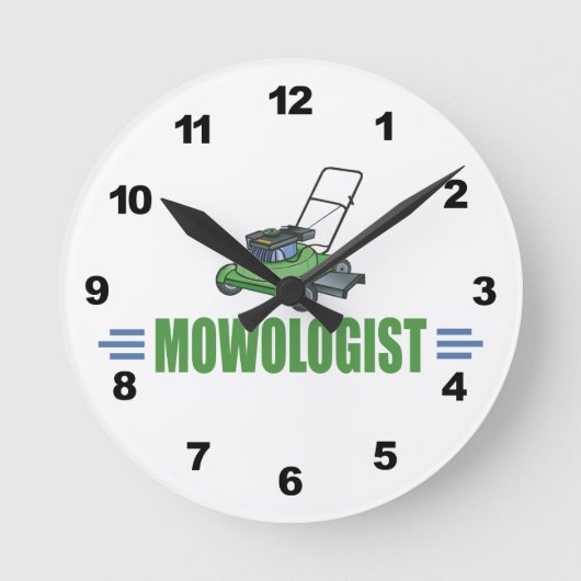 刈る芝生のヤードは芝生の心配を美化する芝生を刈ります ラウンド壁時計 (正面)