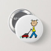 刈る草の棒の姿ボタン 缶バッジ (正面&裏面)