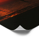 刈場湖サンセットポスター ポスター (角)