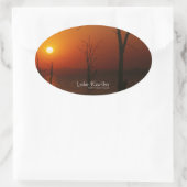 刈羽湖 楕円形シール (バッグ)