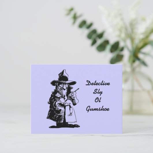 刑事スリ・オル・グムシューズ殺人事件の謎の探偵 ポストカード (スタンド正面)