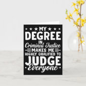 刑事司法の学位を卒業する カード (黄色い花)