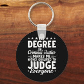 刑事司法の学位を卒業する キーホルダー (正面)