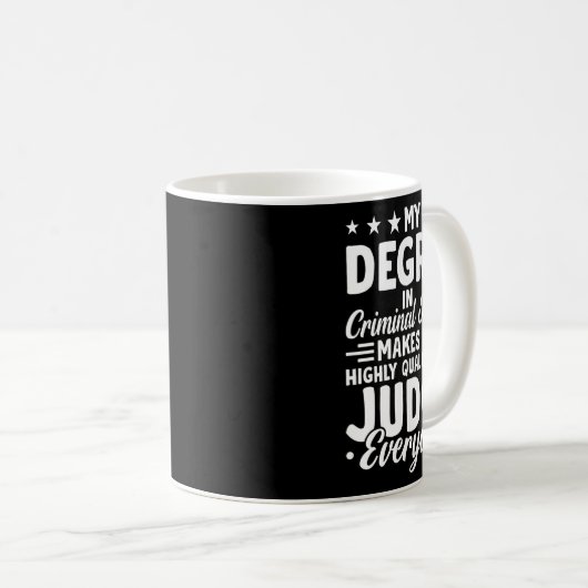 刑事司法の学位を卒業する コーヒーマグカップ (正面右)