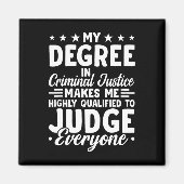 刑事司法の学位を卒業する マグネット (正面)