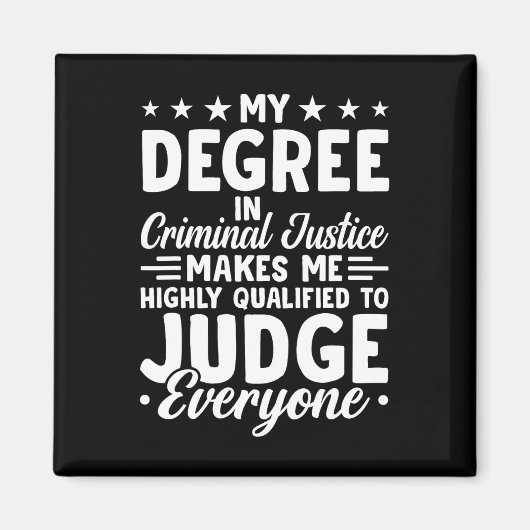 刑事司法の学位を卒業する マグネット (正面)