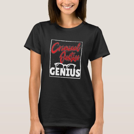 刑事司法中法学生審査員女性広報 Tシャツ (正面)