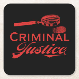 刑事司法学位卒業 スクエアペーパーコースター