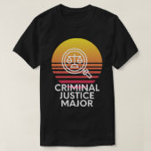 刑事司法日専攻の入カラフル大学Stu Tシャツ (デザイン正面)