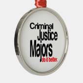 刑事司法長官の方が冗談の方が好い メタルオーナメント (右)