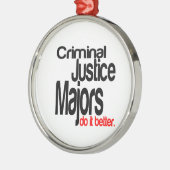 刑事司法長官の方が冗談の方が好い メタルオーナメント (左)