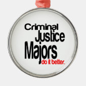 刑事司法長官の方が冗談の方が好い メタルオーナメント (正面)