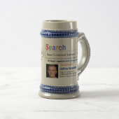 刑事弁護おもしろい士カスタムの最高の検索ギフトマグ ビールジョッキ (正面右)
