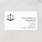 刑事弁護弁護士 名刺 (正面)