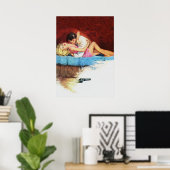 刑事恋愛事件 – ヴィンテージパルプカバープリント ポスター (ホームオフィス)