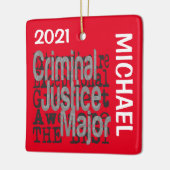 刑事裁判専攻の法外カスタム セラミックオーナメント (左)