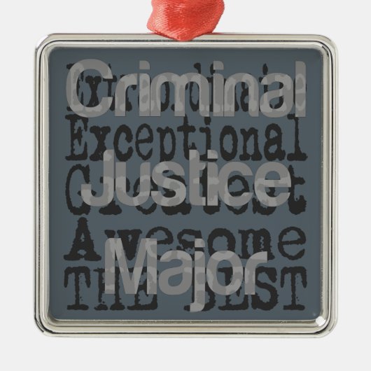刑事裁判専攻の法外 メタルオーナメント (正面)