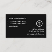 刑事防衛弁護士ミニマル主義者 名刺 (裏面)