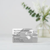 刑事防衛弁護士モダン事業 名刺 (スタンド正面)