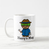 刑事、法医学者、または私少年 コーヒーマグカップ (左)