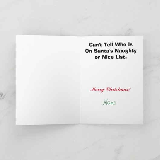 刑事、私立探偵のおもしろいなクリスマスカード シーズンカード (内部)