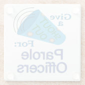 刑務官に大声で叫ぶ ガラスコースター (裏面)