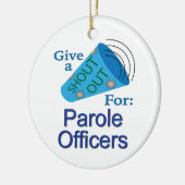 刑務官に大声で叫ぶ セラミックオーナメント (左)