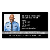 刑務官カスタム写真刑務所セキュリティ マグネット名刺 (正面)