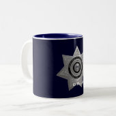 刑務官バッジシルバーコーヒーマグ ツートーンマグカップ (正面左)