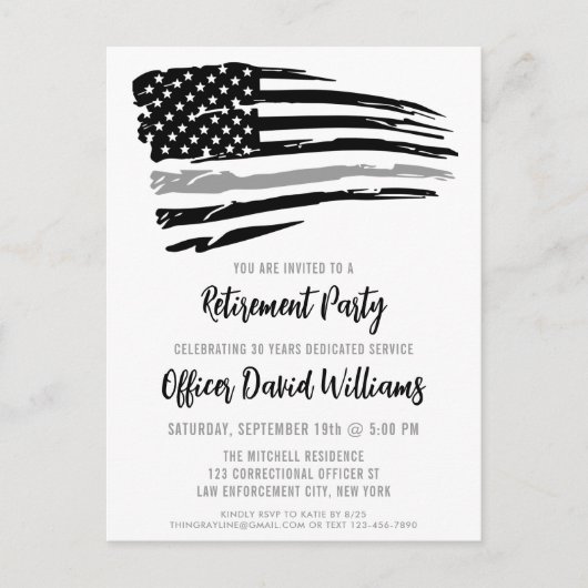 刑務官退職パーティー 案内ポストカード (正面)