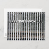 刑務所からのユーモアのある挨拶 ポストカード (正面/裏面)