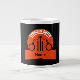 刑務所から出る刑務所解放ギフト2トーンのマグカップ ジャンボコーヒーマグカップ